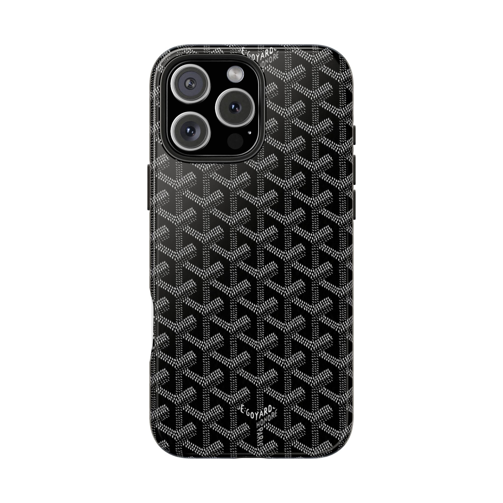 Black Goyard Phone Case