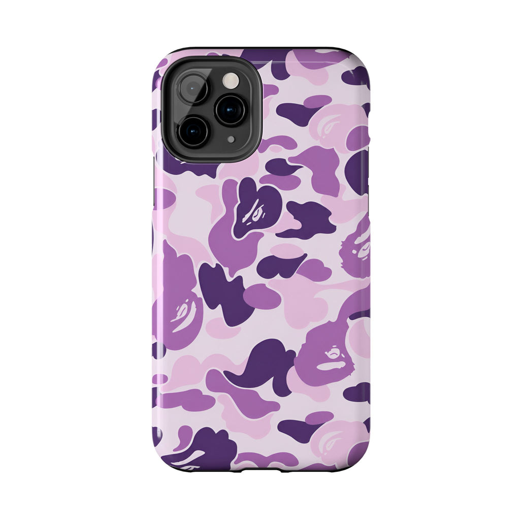Purple Bape Print Phone Case