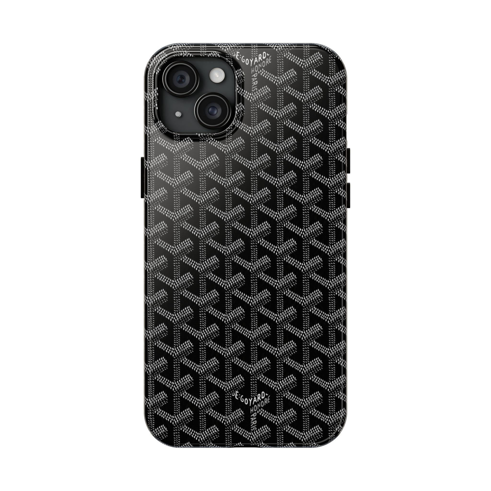Black Goyard Phone Case