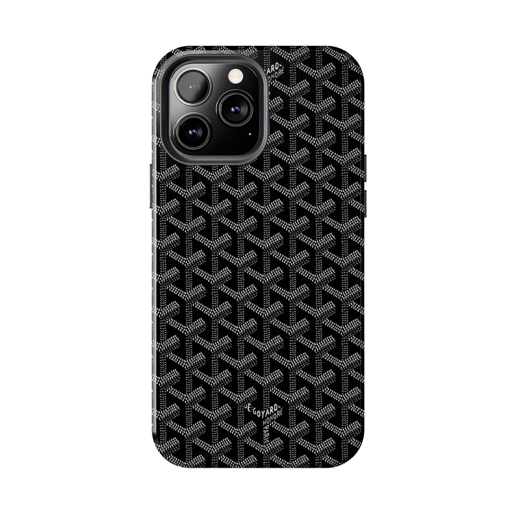 Black Goyard Phone Case