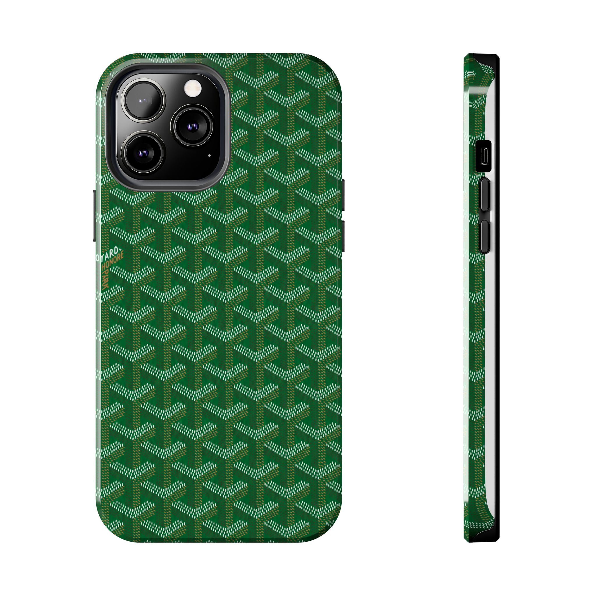 Green Goyard Phone Case