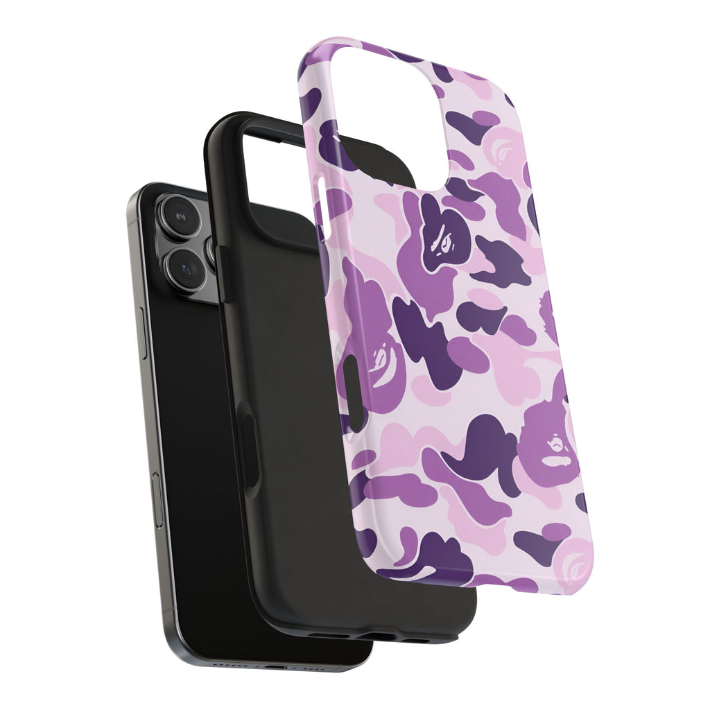 Purple Bape Print Phone Case
