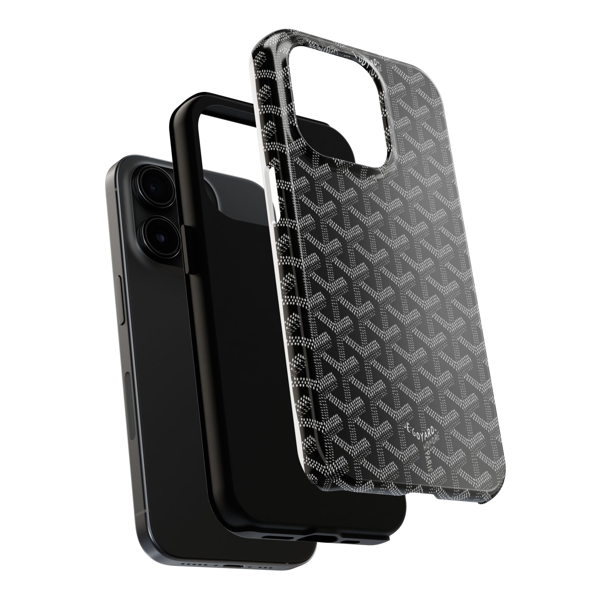 Black Goyard Phone Case