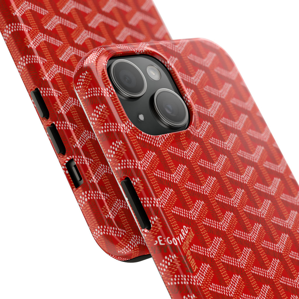 Red Goyard Phone Case