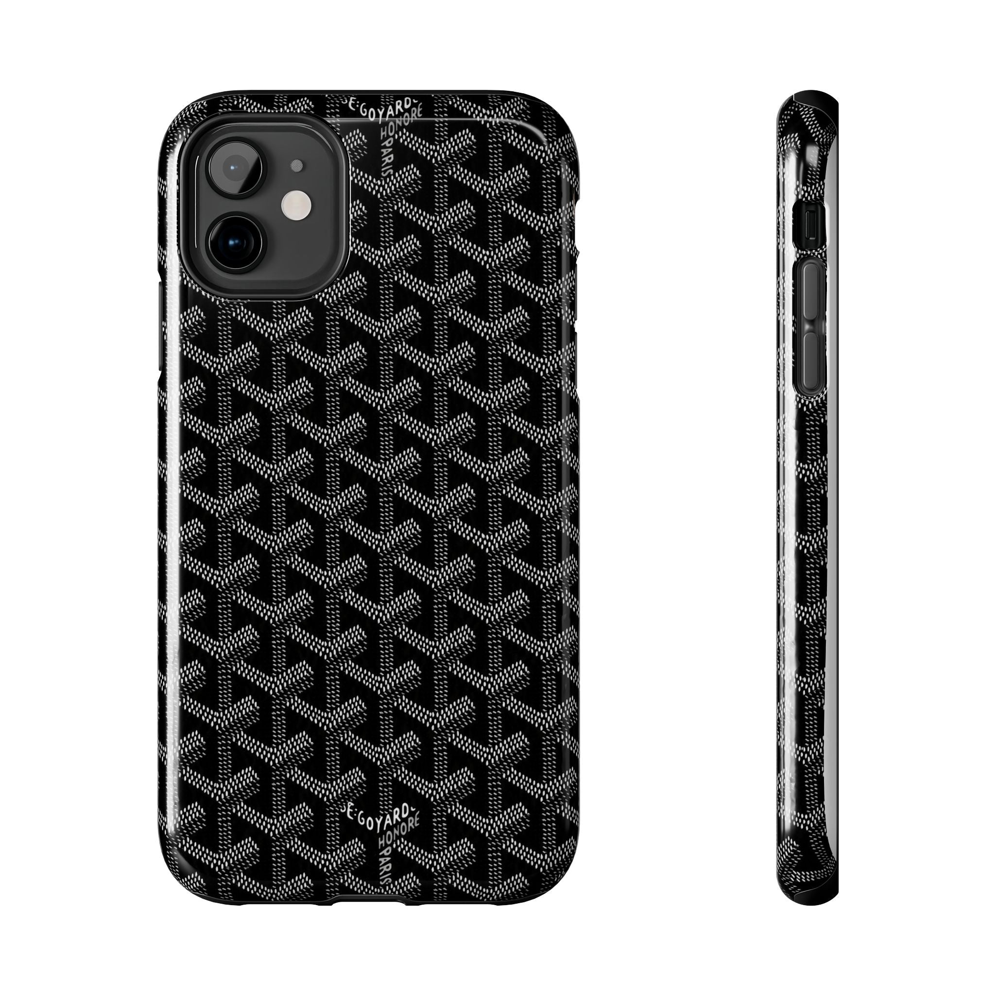 Black Goyard Phone Case