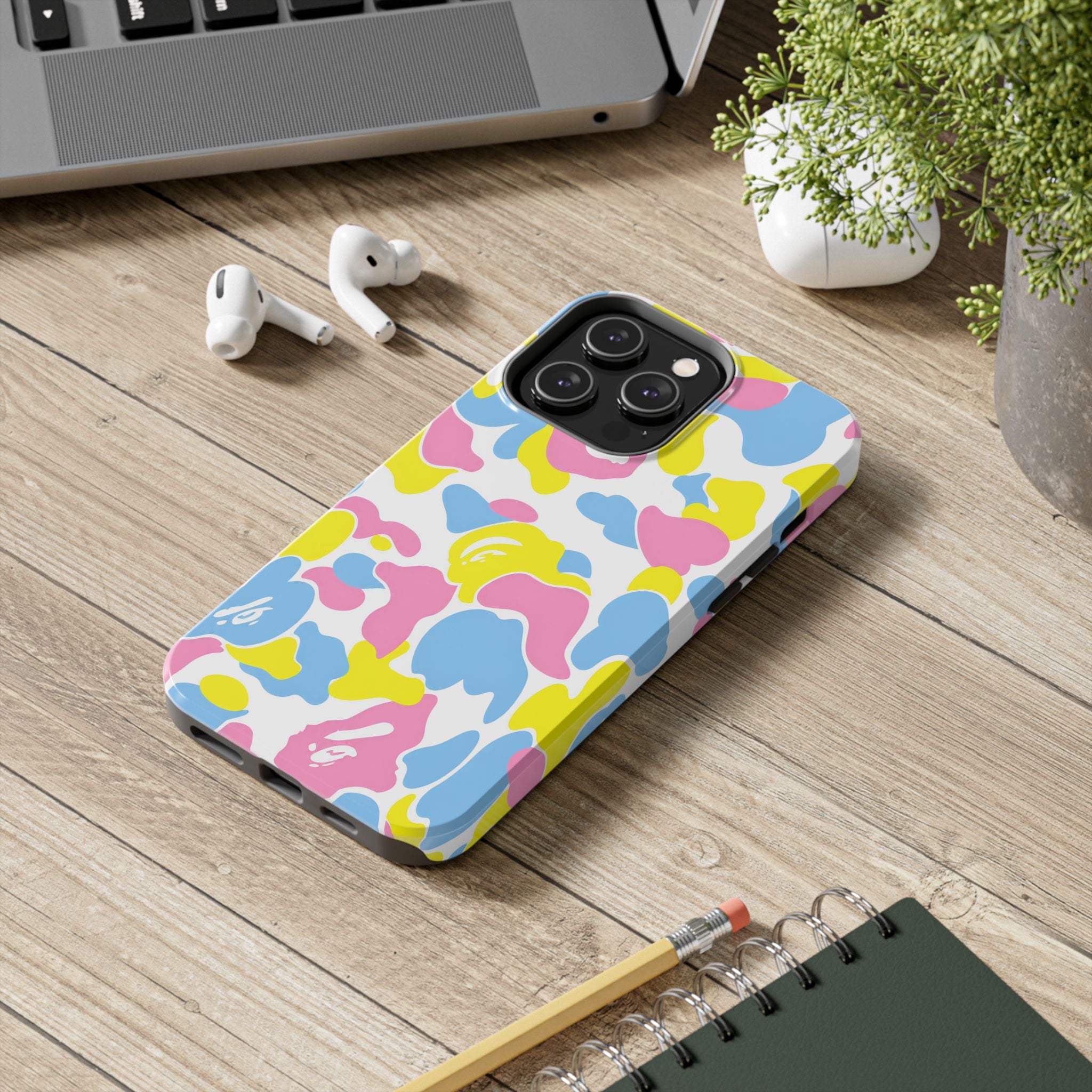 Multicolor Bape Print Phone Case