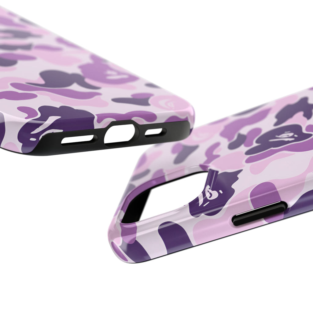 Purple Bape Print Phone Case