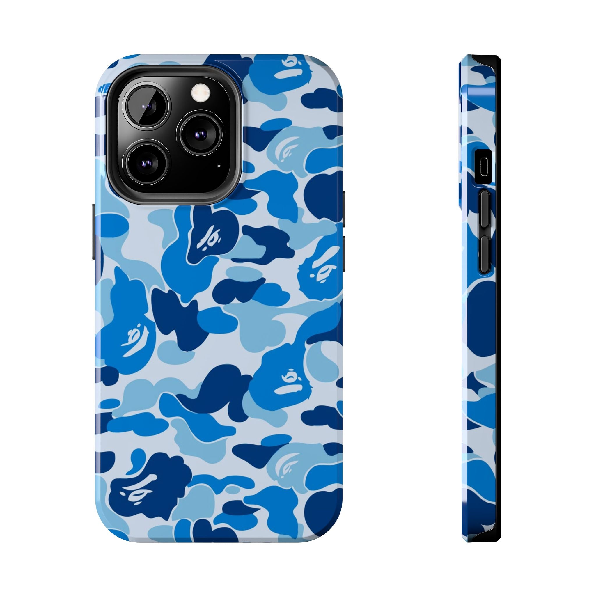 Blue Bape Print Phone Case