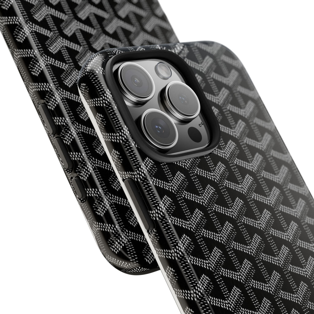 Black Goyard Phone Case