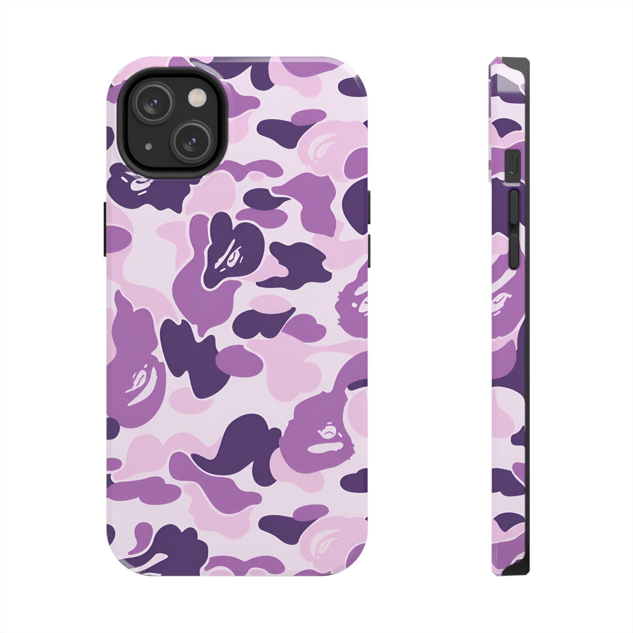 Purple Bape Print Phone Case