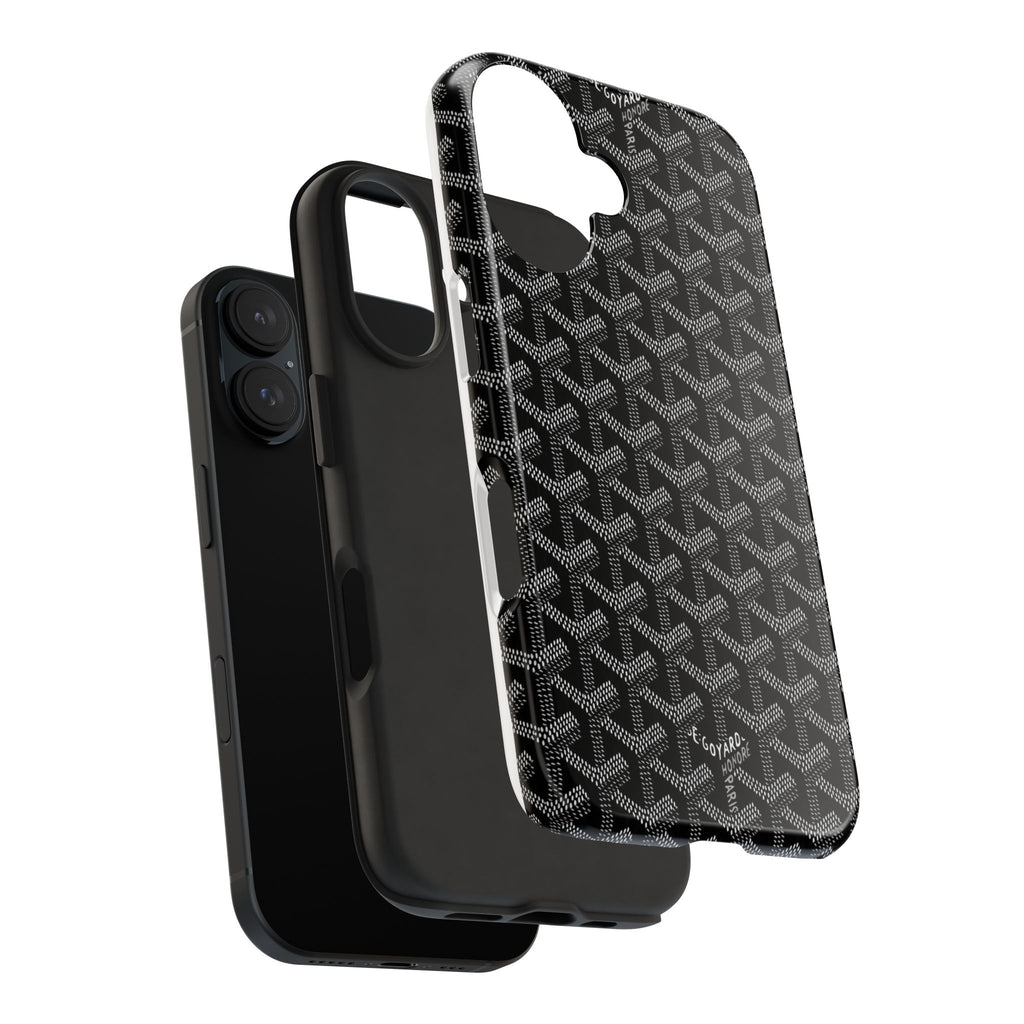 Black Goyard Phone Case