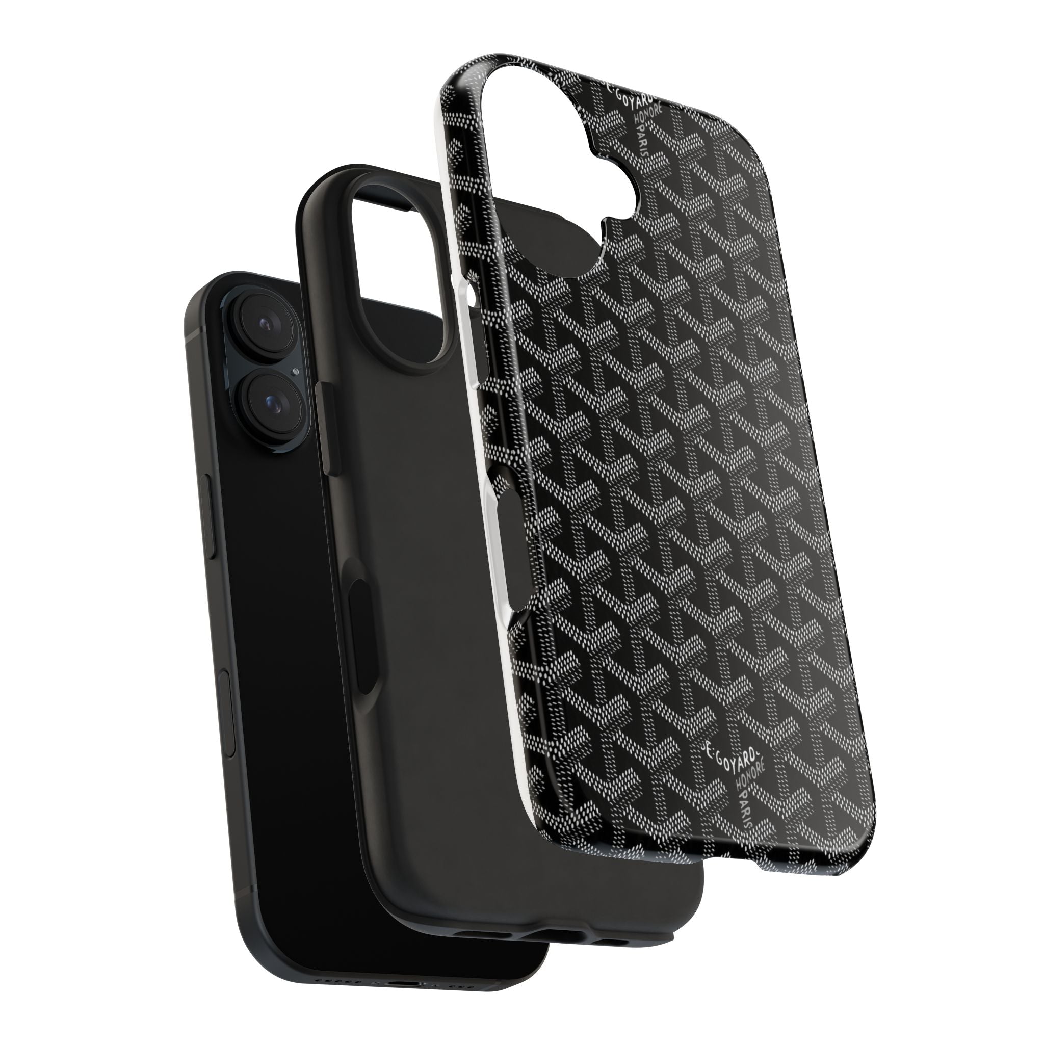 Black Goyard Phone Case