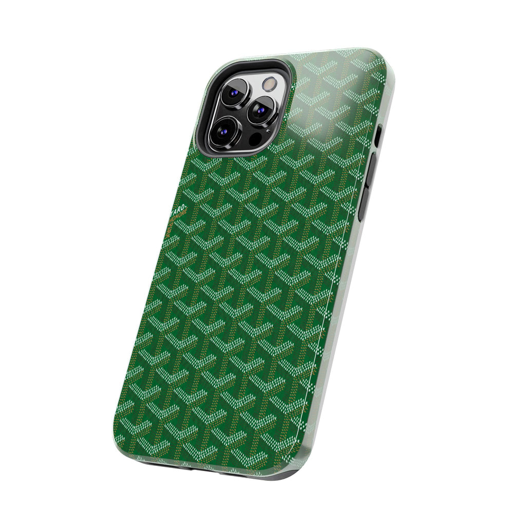 Green Goyard Phone Case