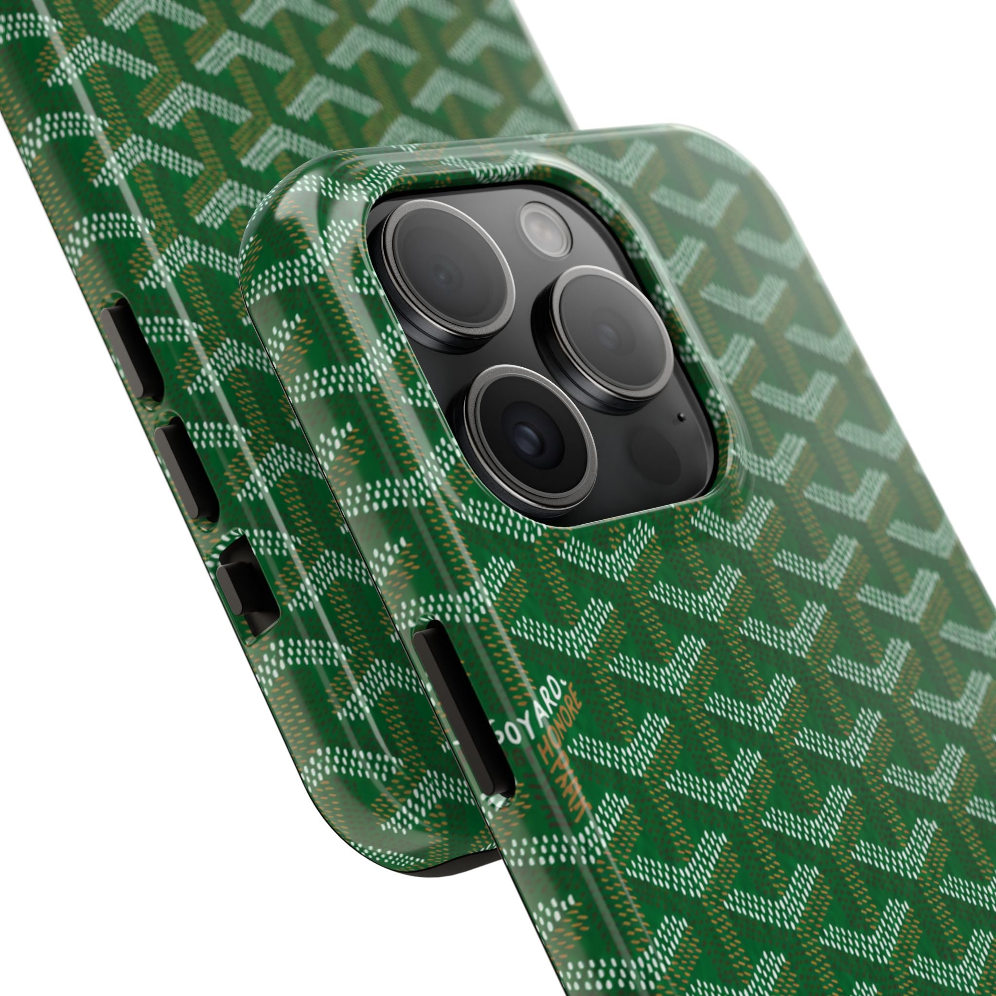 Green Goyard Phone Case