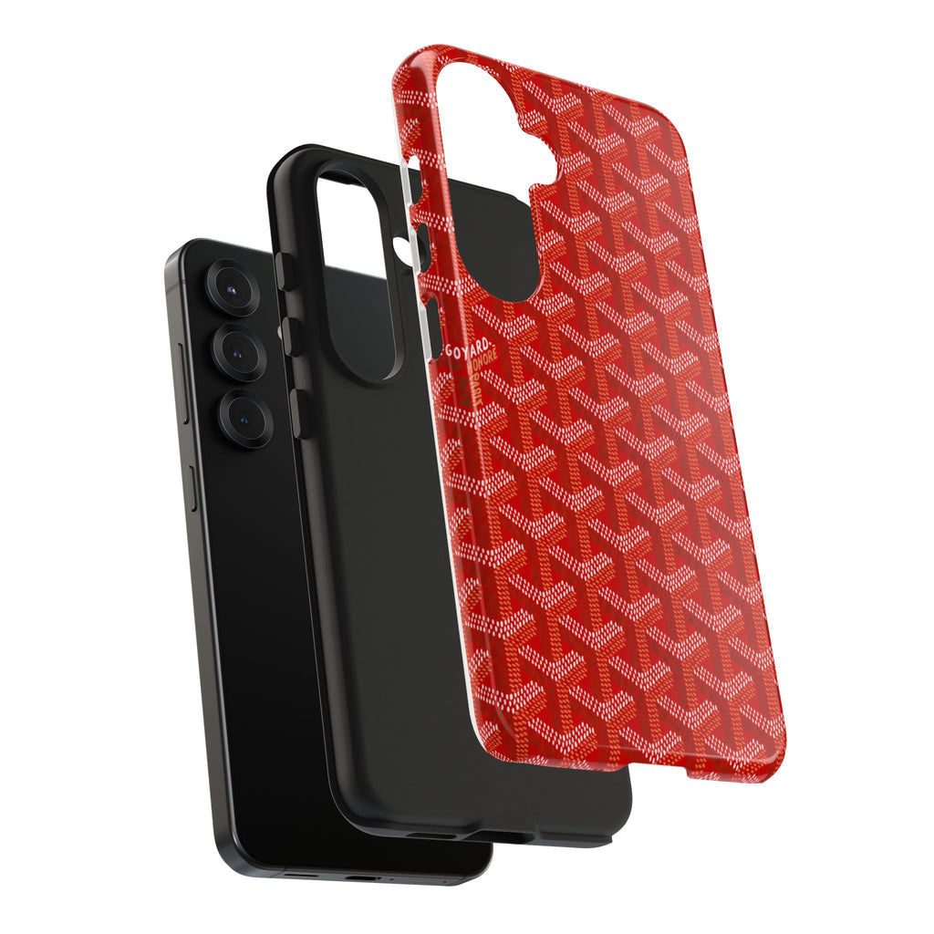 Red Goyard Phone Case