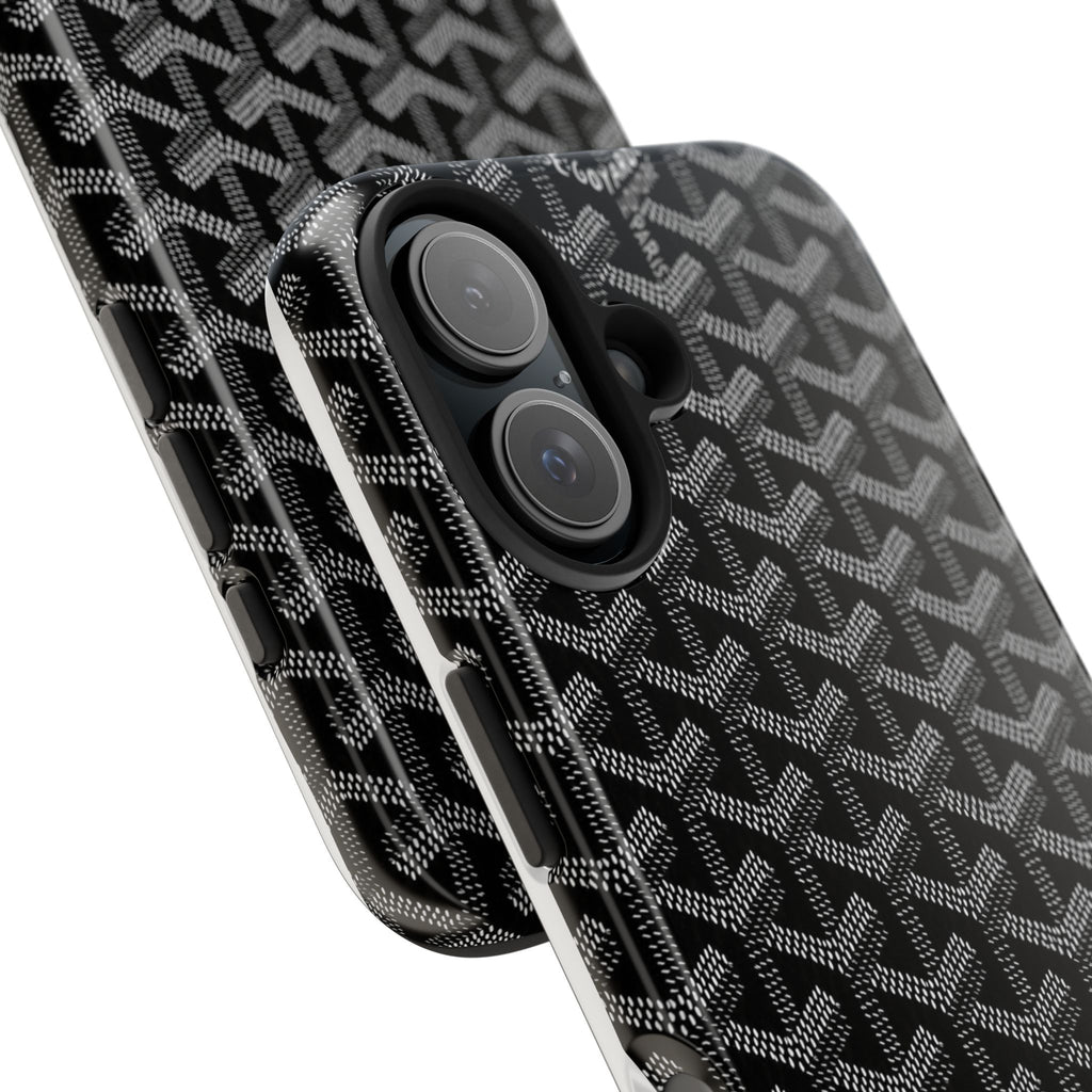 Black Goyard Phone Case