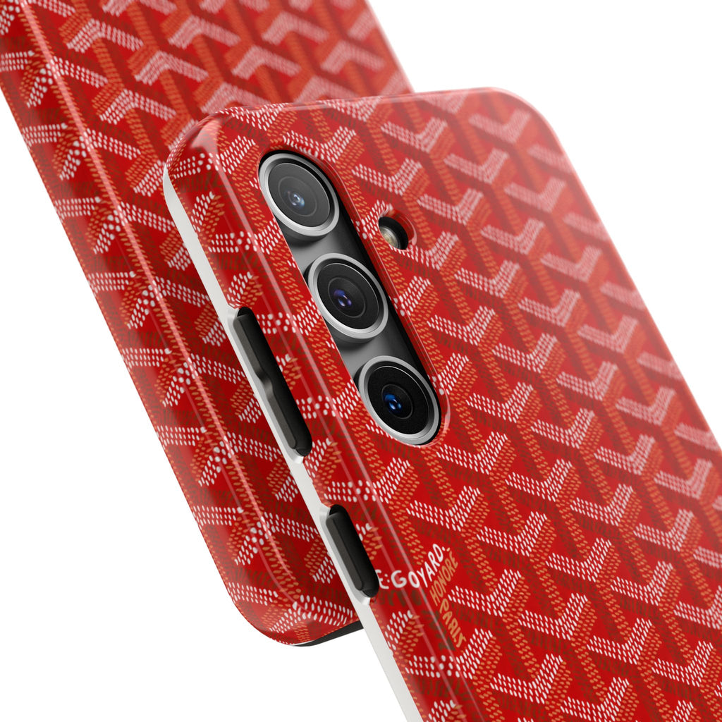 Red Goyard Phone Case