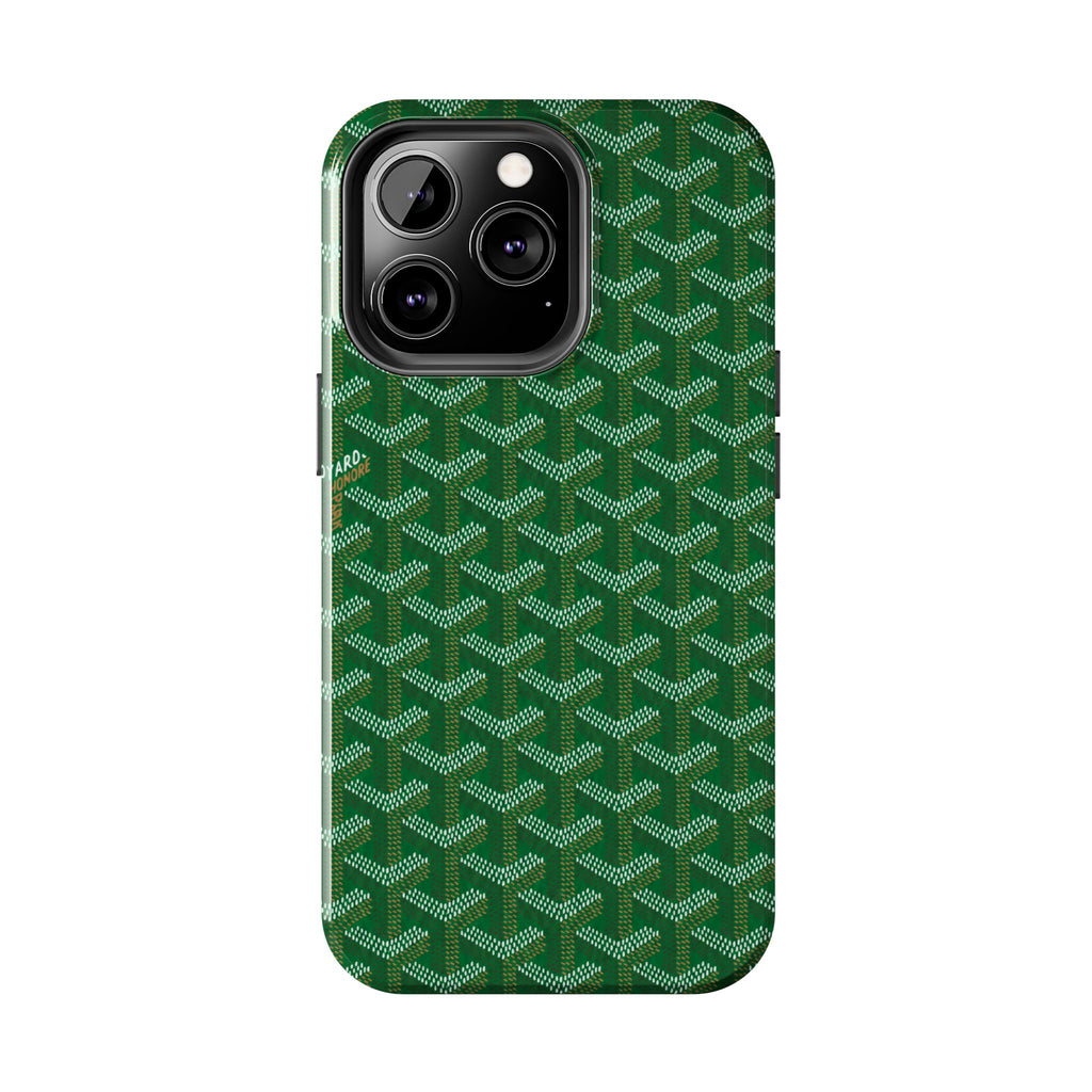 Green Goyard Phone Case