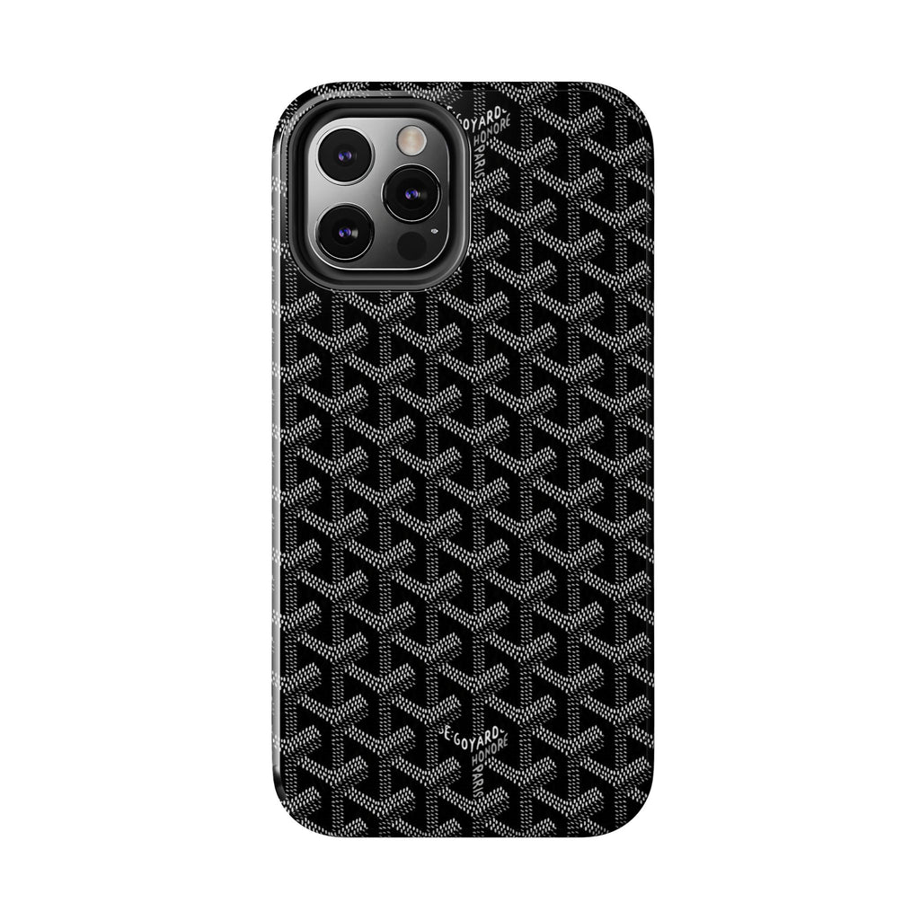 Black Goyard Phone Case