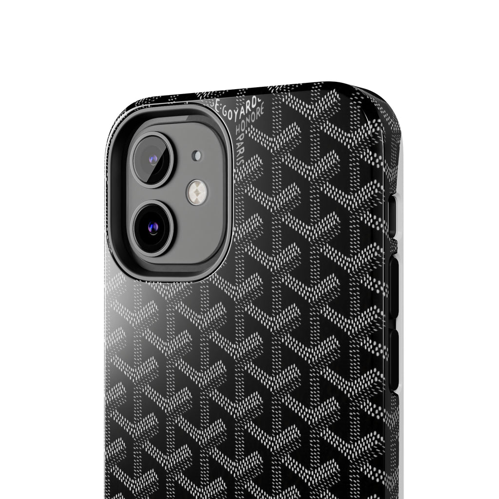 Black Goyard Phone Case