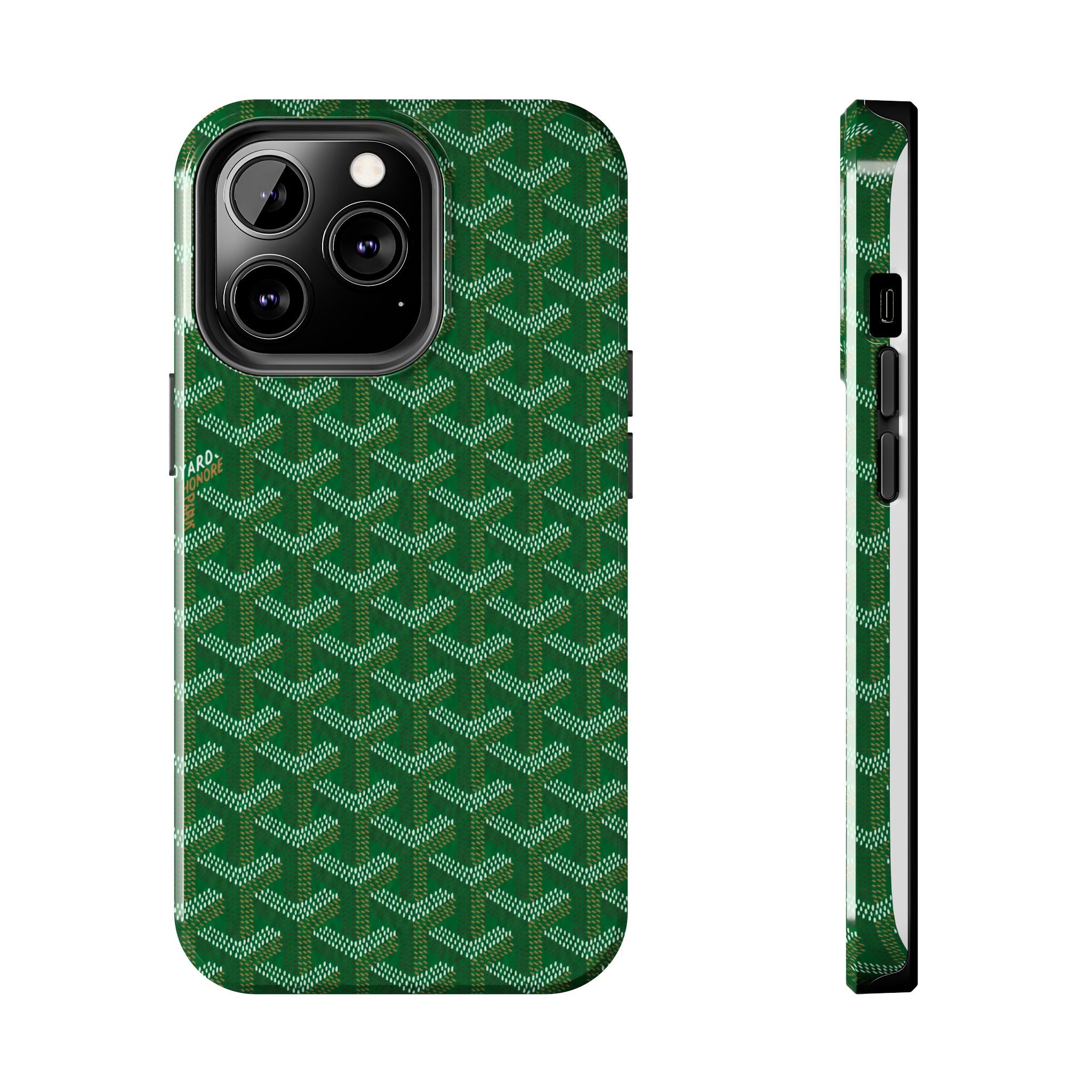 Green Goyard Phone Case