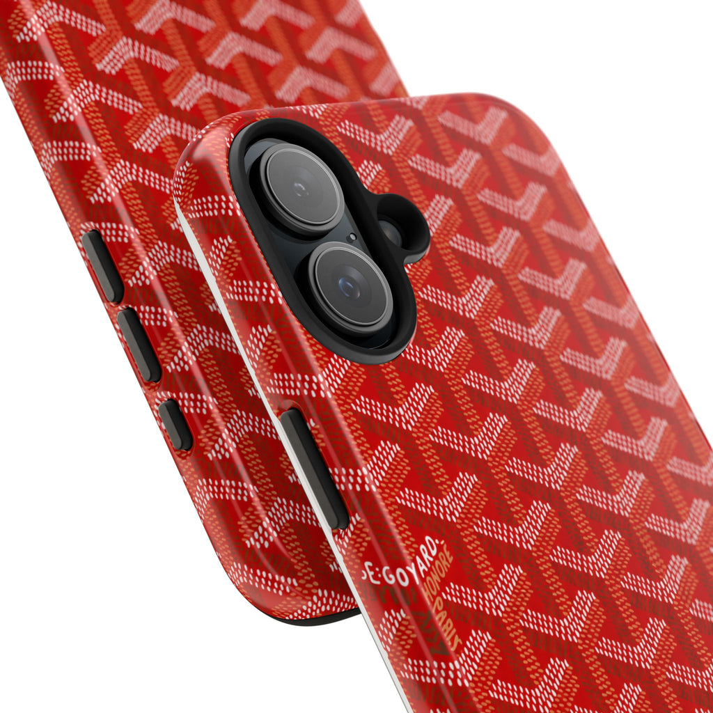 Red Goyard Phone Case