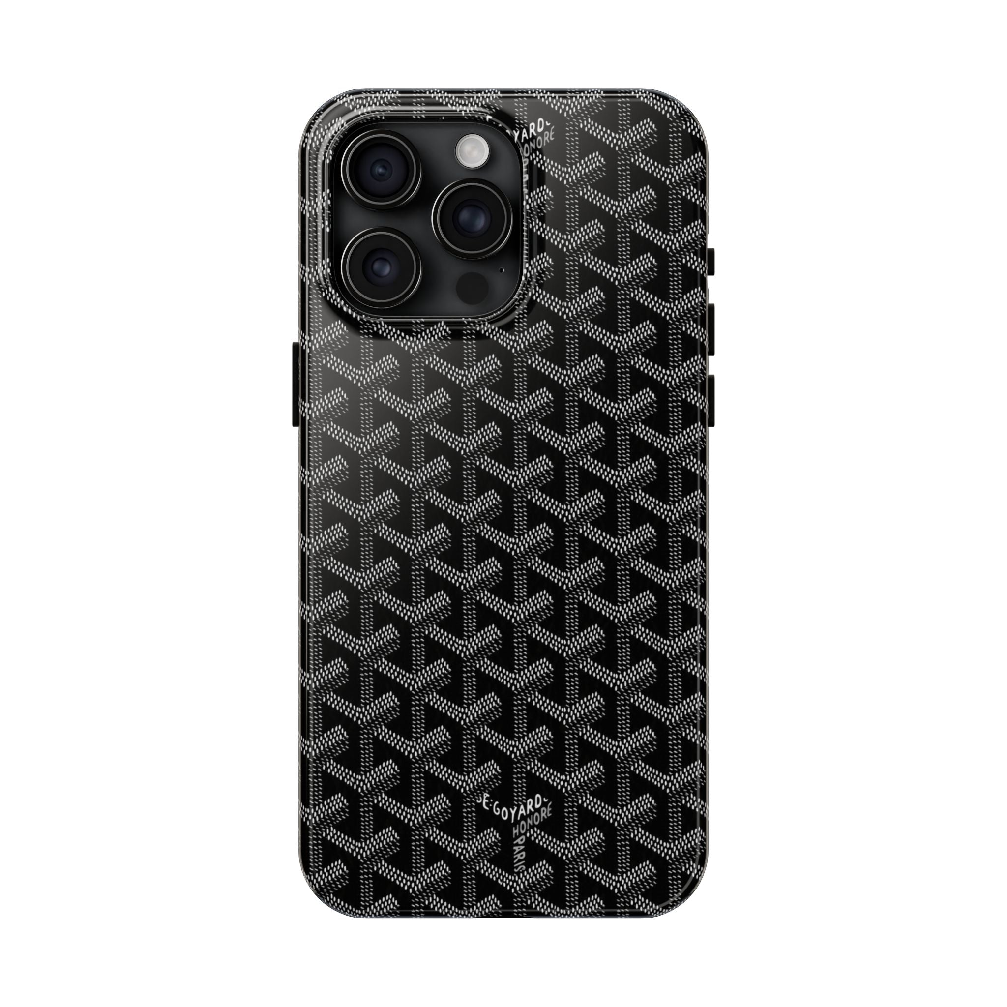 Black Goyard Phone Case