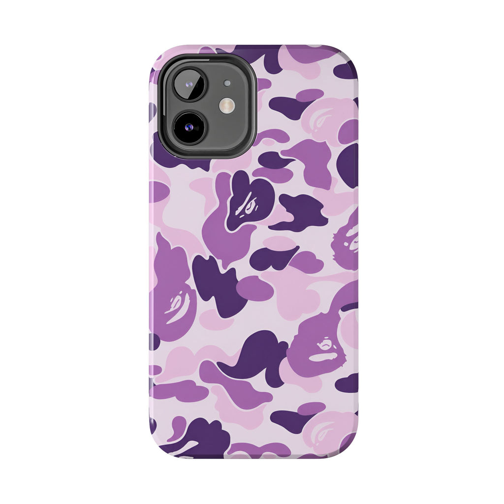 Purple Bape Print Phone Case