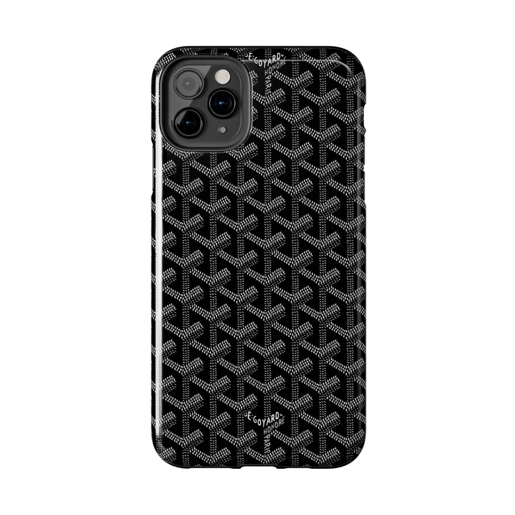 Black Goyard Phone Case