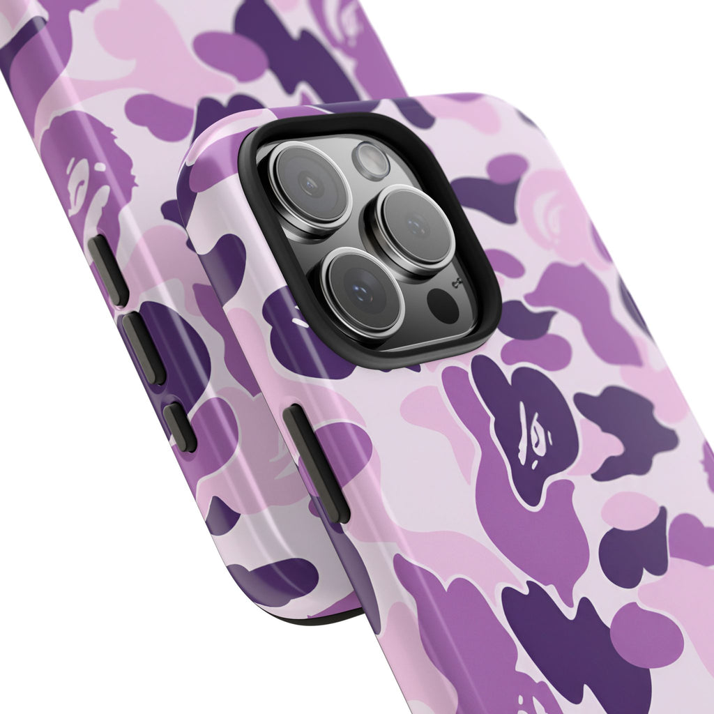Purple Bape Print Phone Case