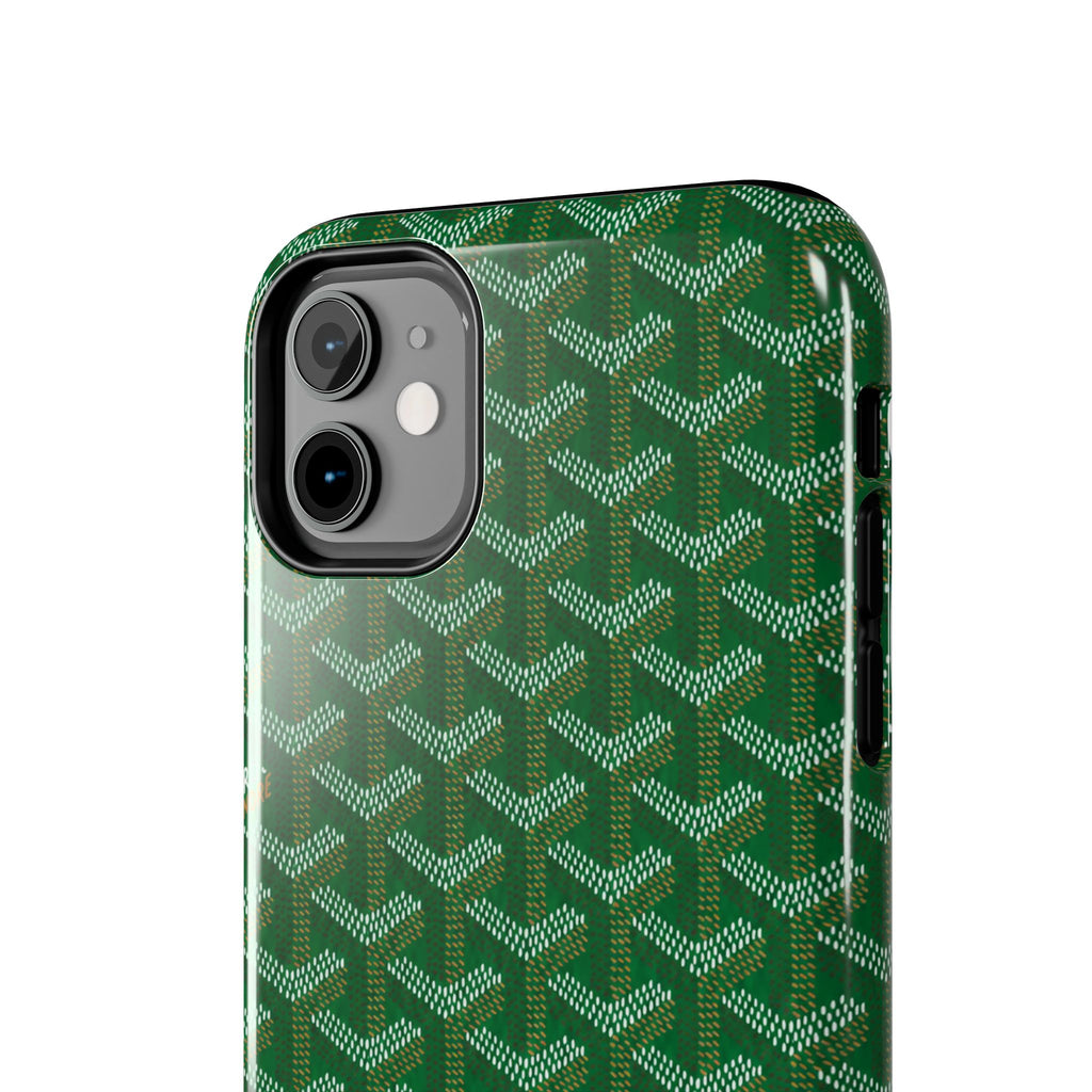 Green Goyard Phone Case