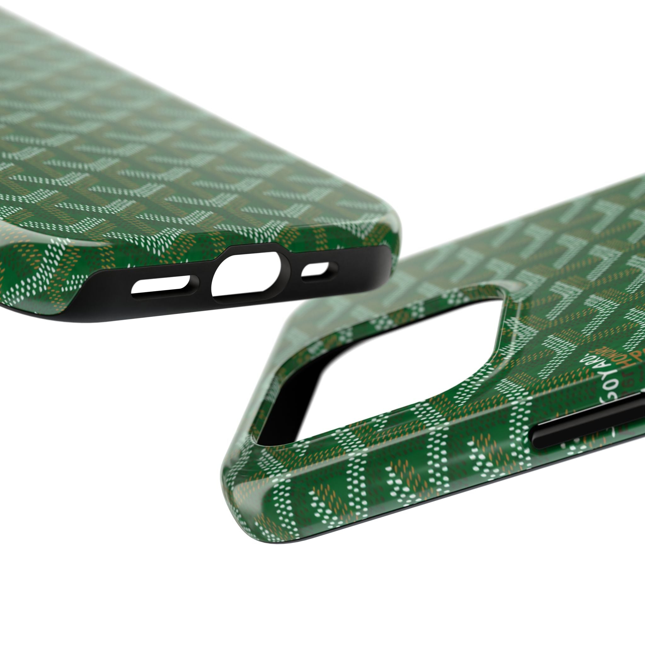 Green Goyard Phone Case