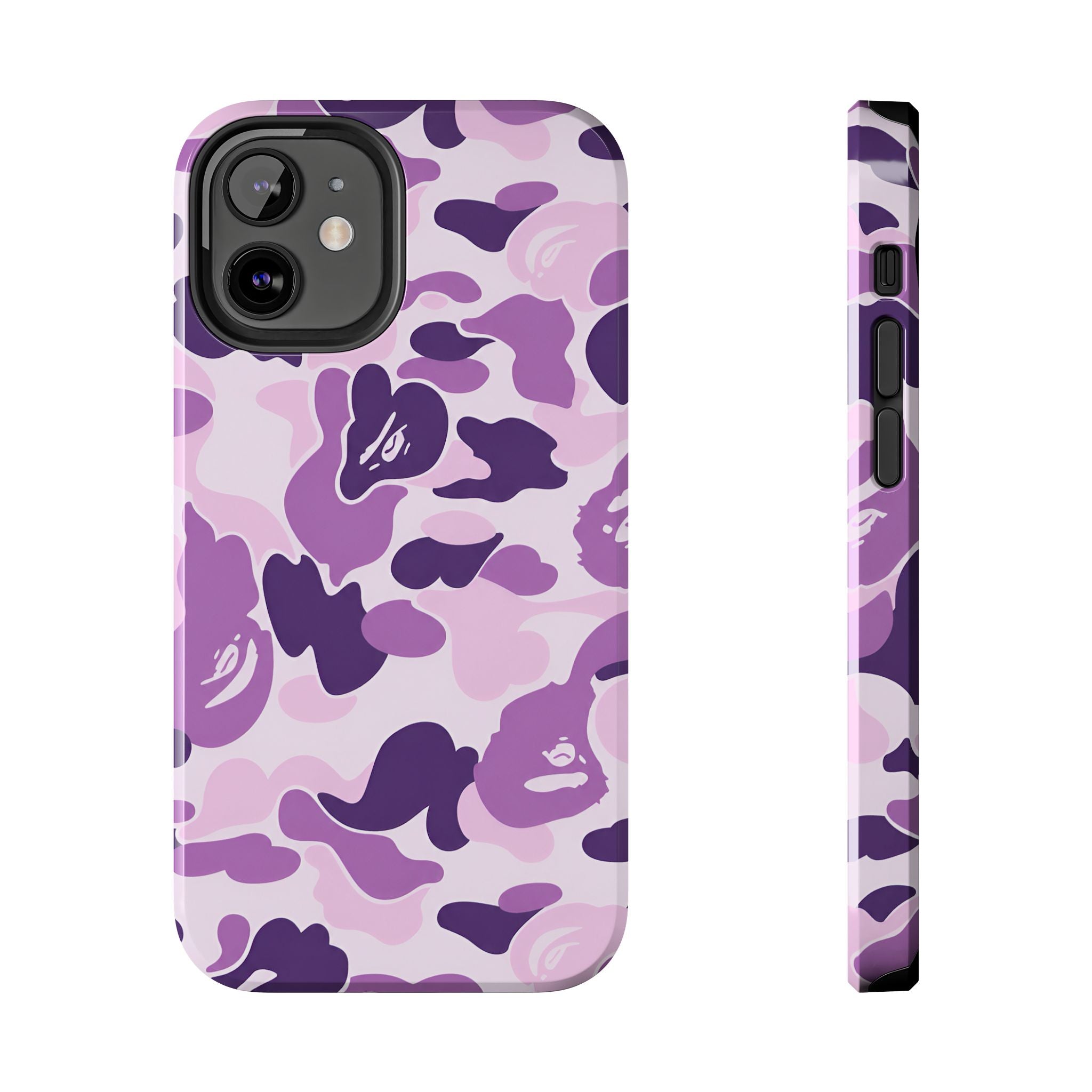 Purple Bape Print Phone Case
