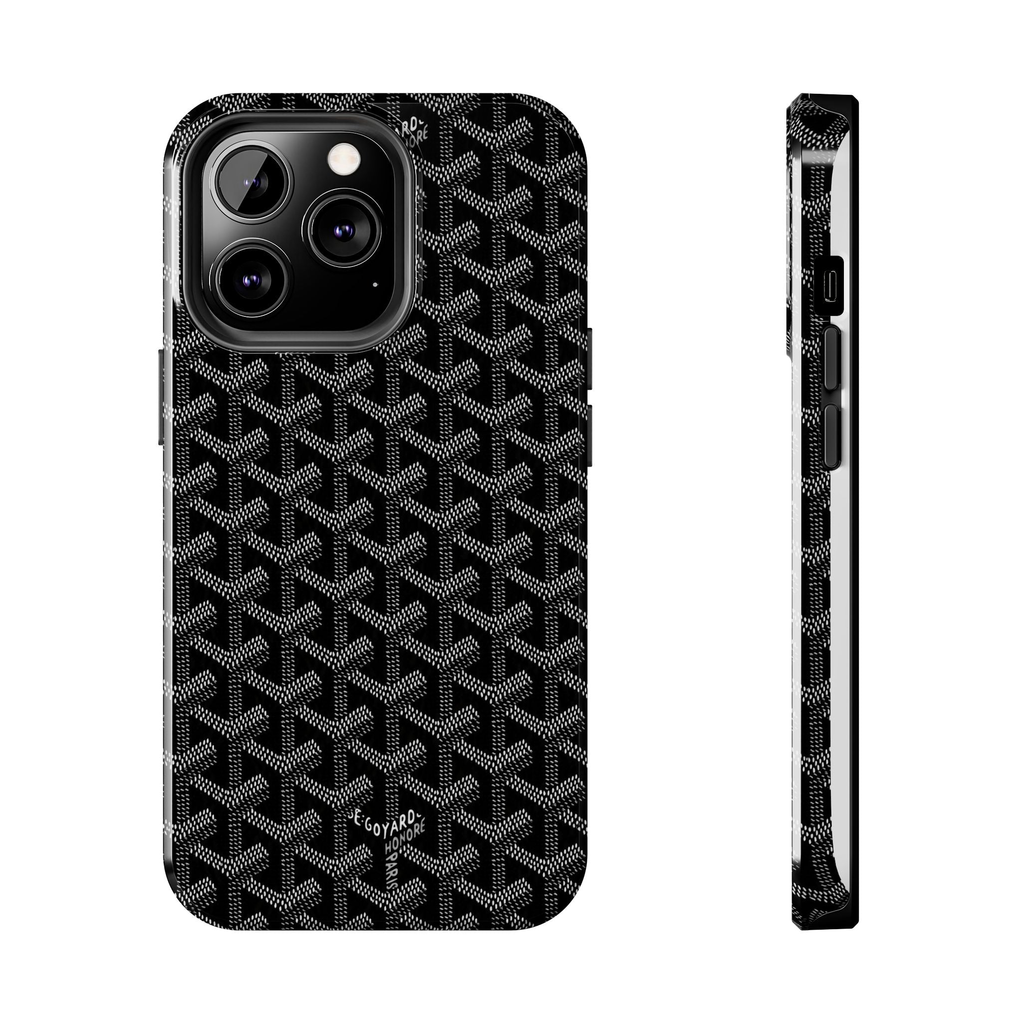 Black Goyard Phone Case