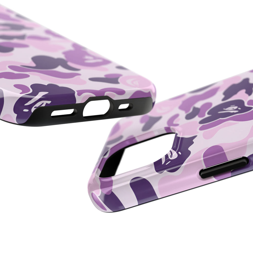 Purple Bape Print Phone Case