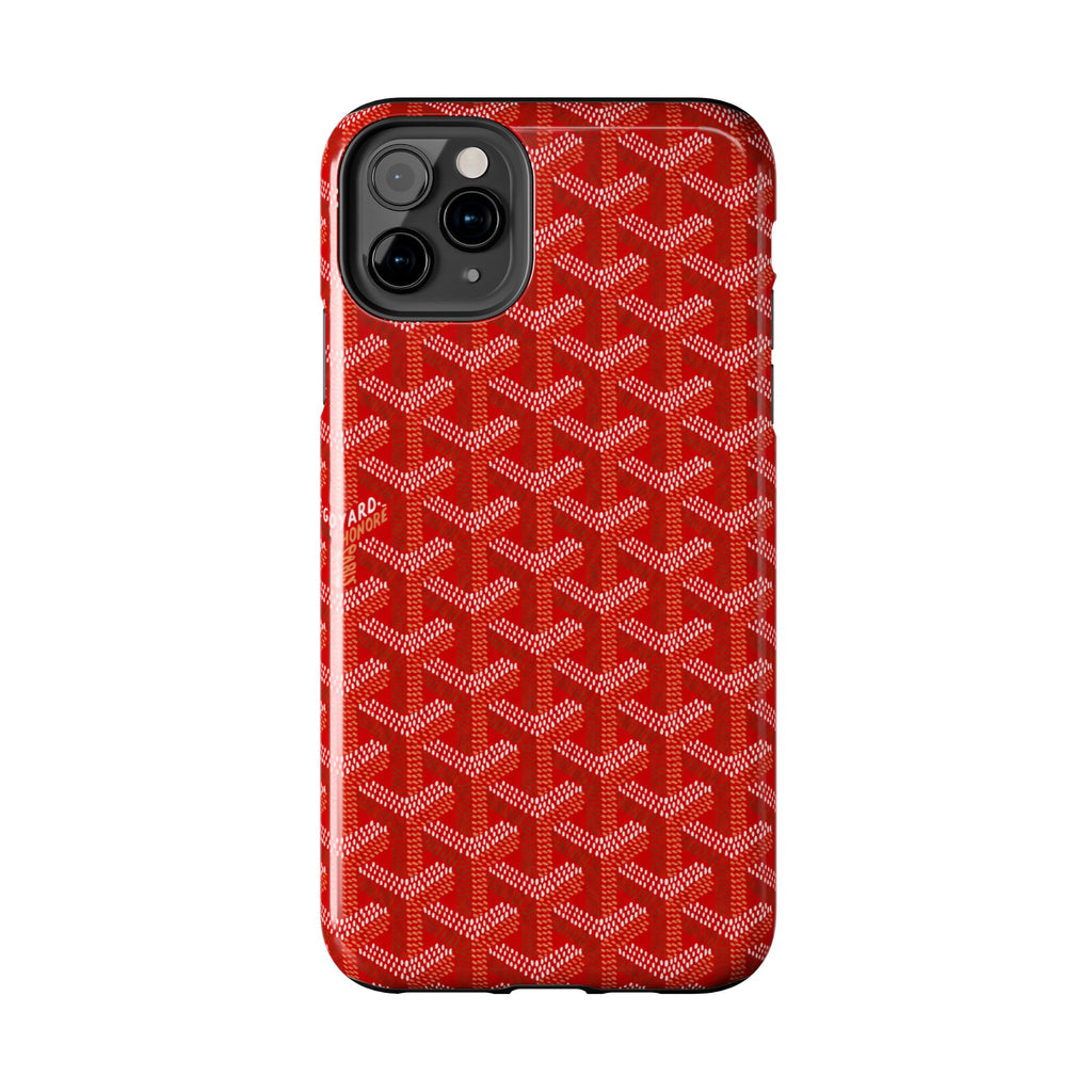 Red Goyard Phone Case