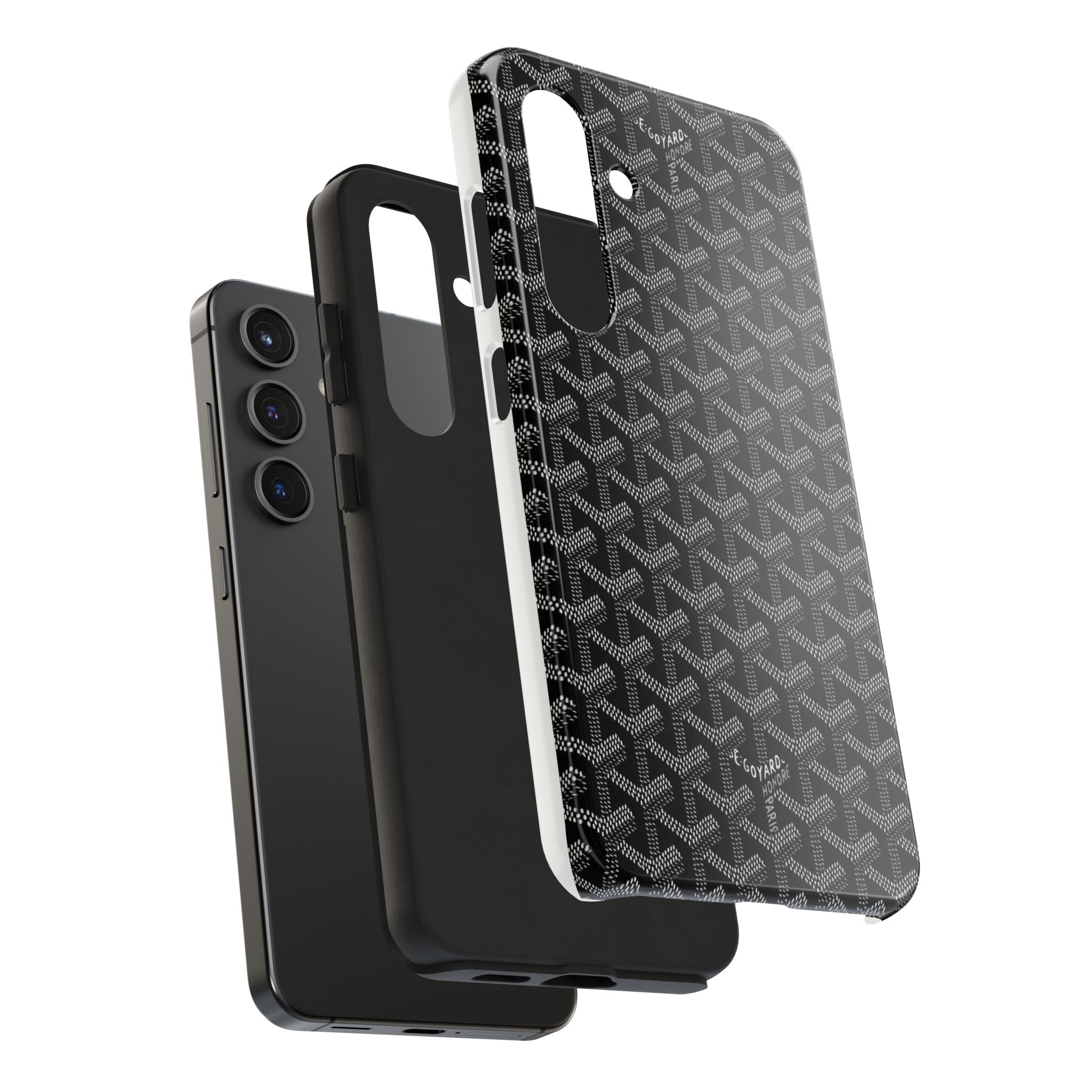 Black Goyard Phone Case