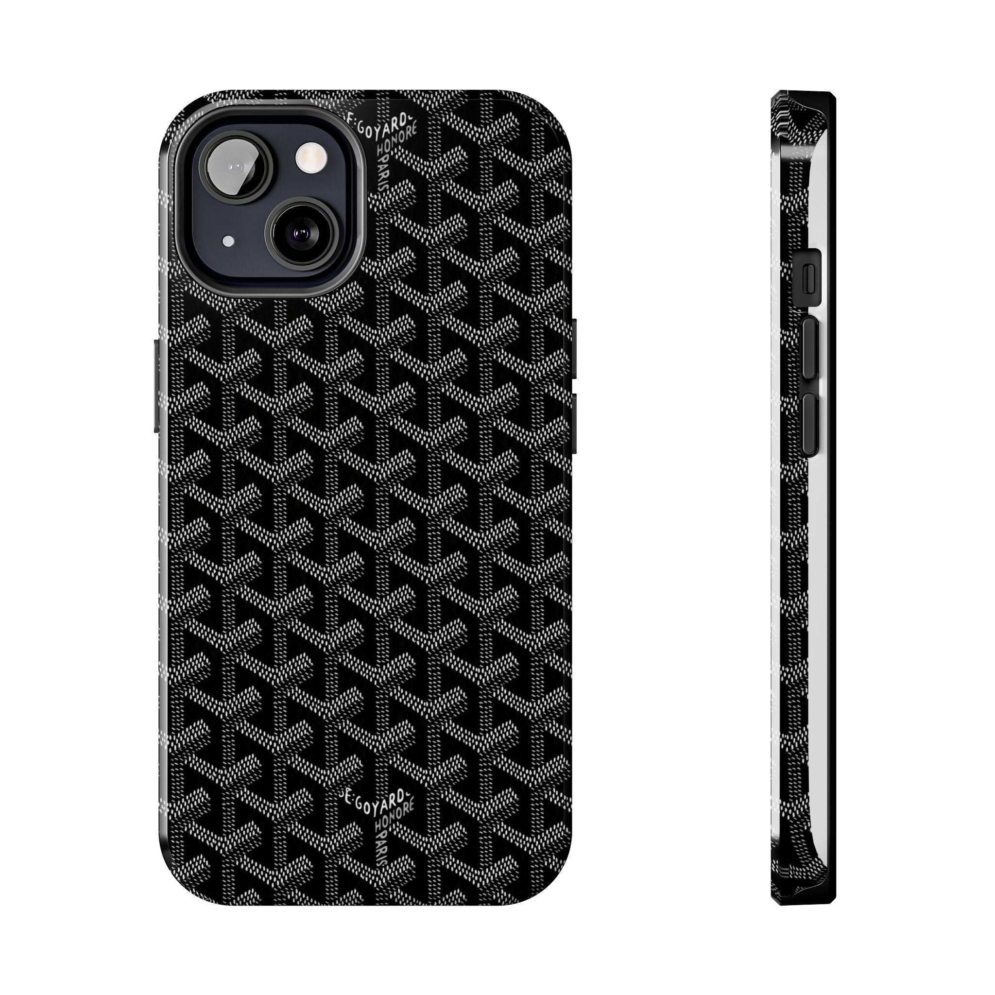 Black Goyard Phone Case
