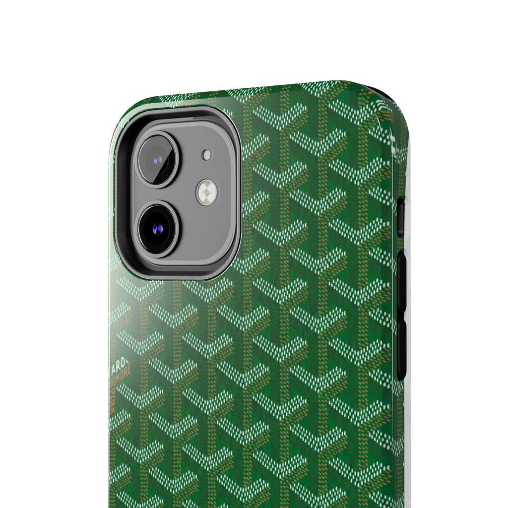 Green Goyard Phone Case