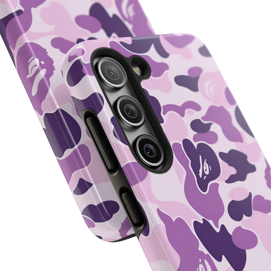 Purple Bape Print Phone Case