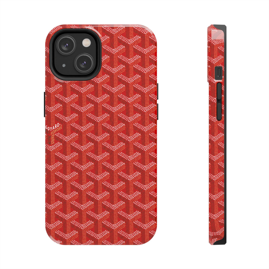 Red Goyard Phone Case