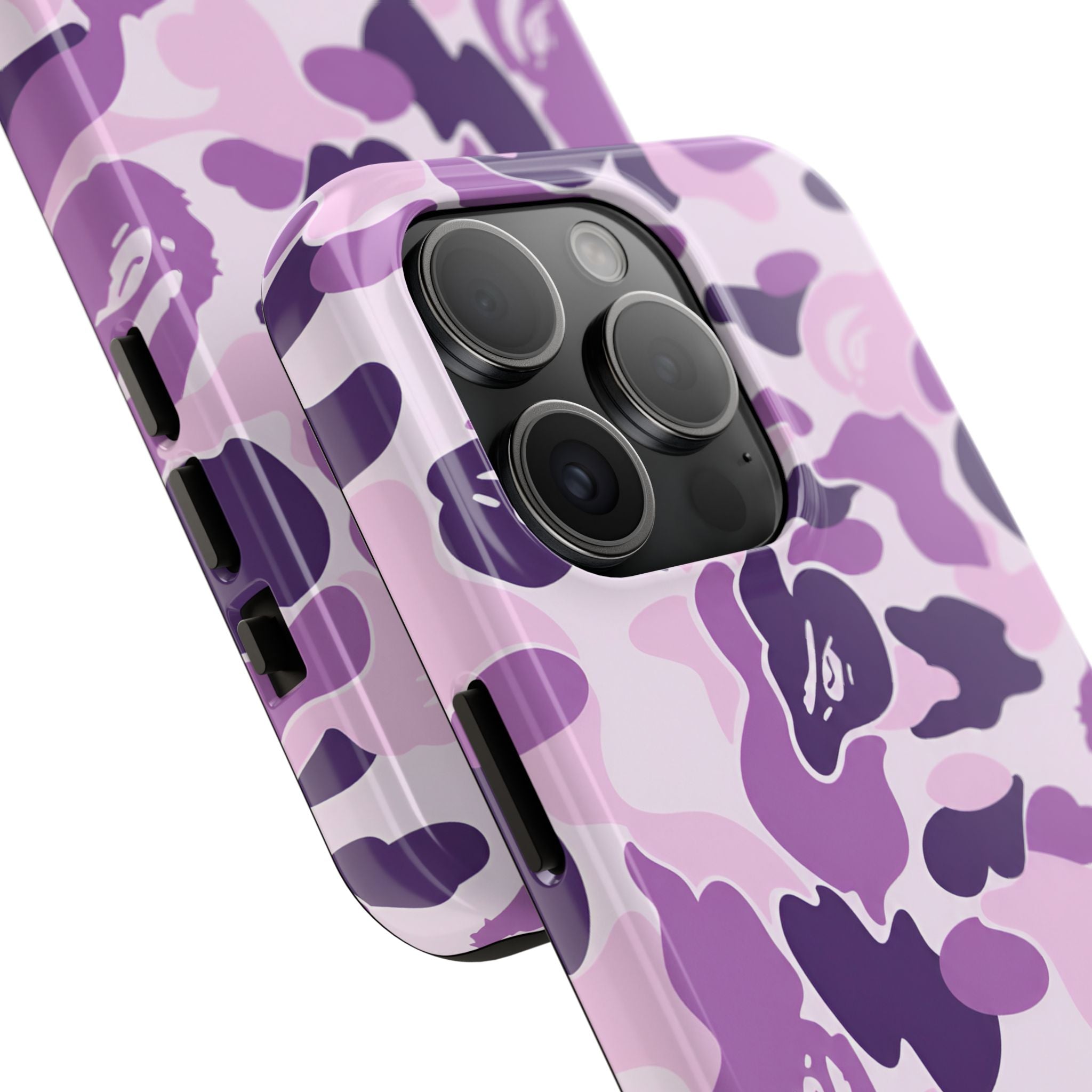 Purple Bape Print Phone Case