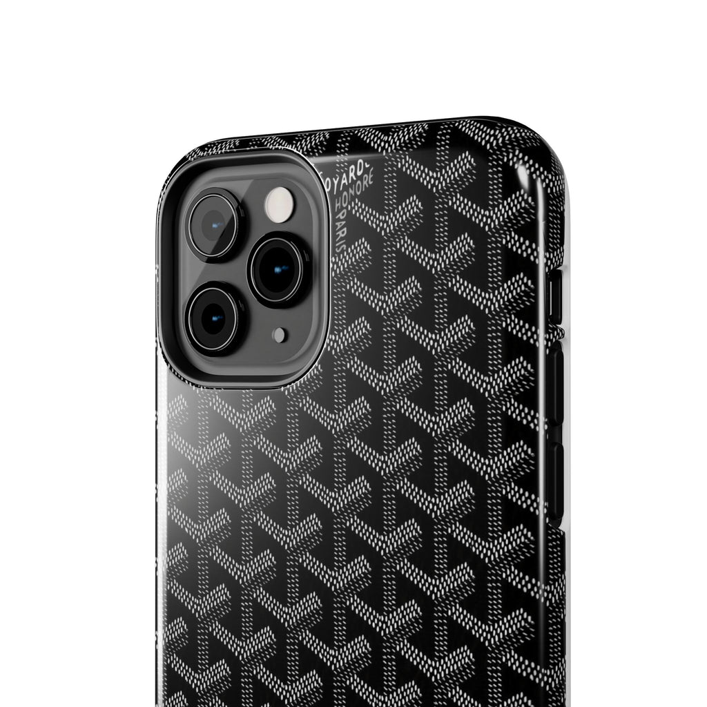 Black Goyard Phone Case