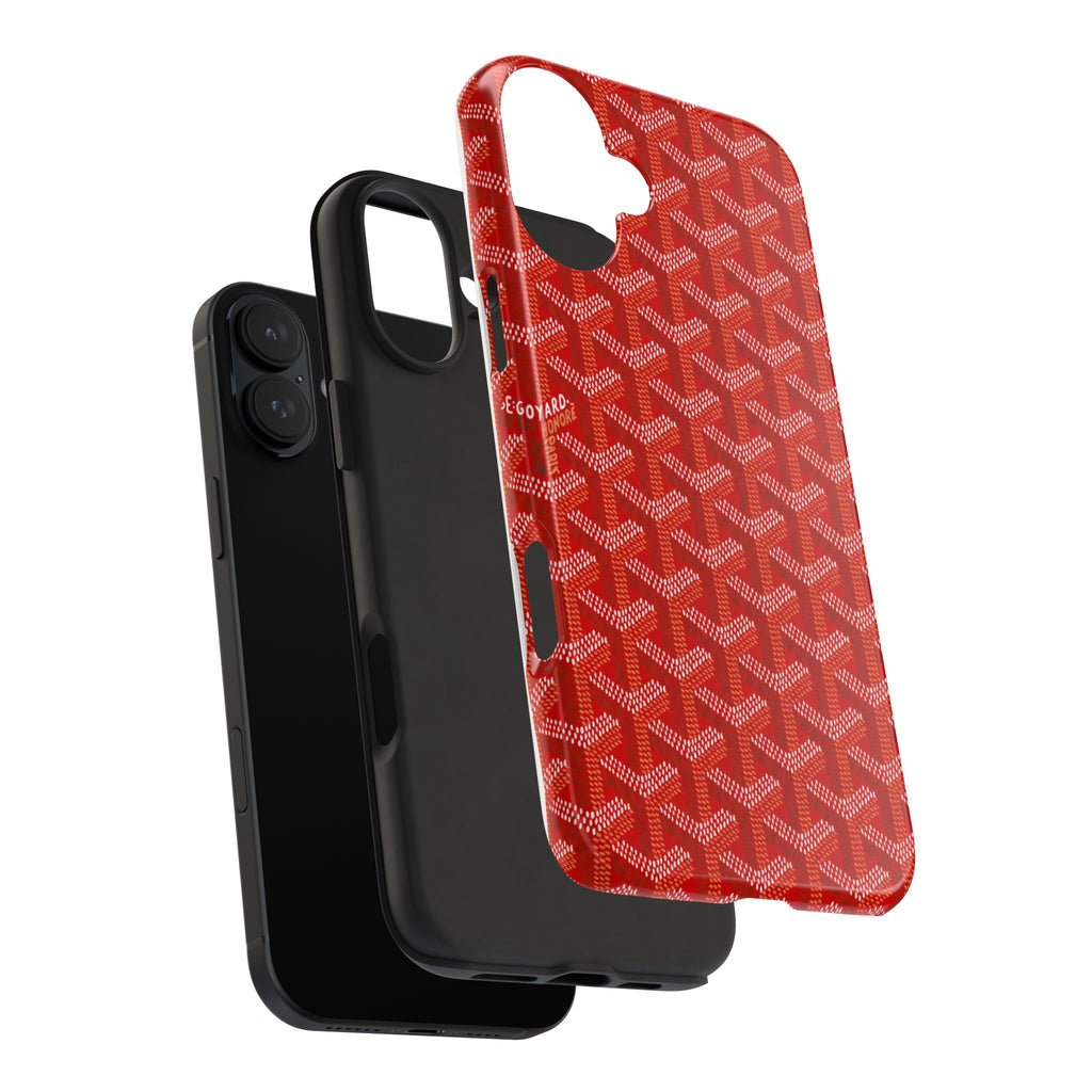 Red Goyard Phone Case