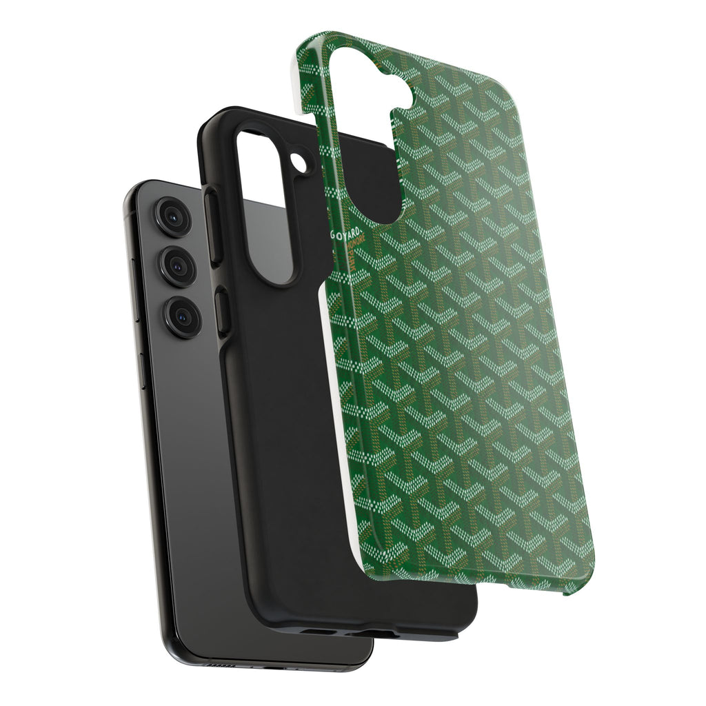 Green Goyard Phone Case