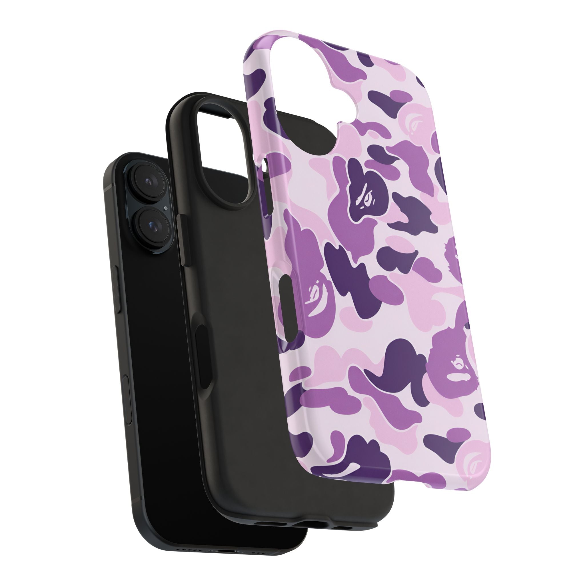 Purple Bape Print Phone Case