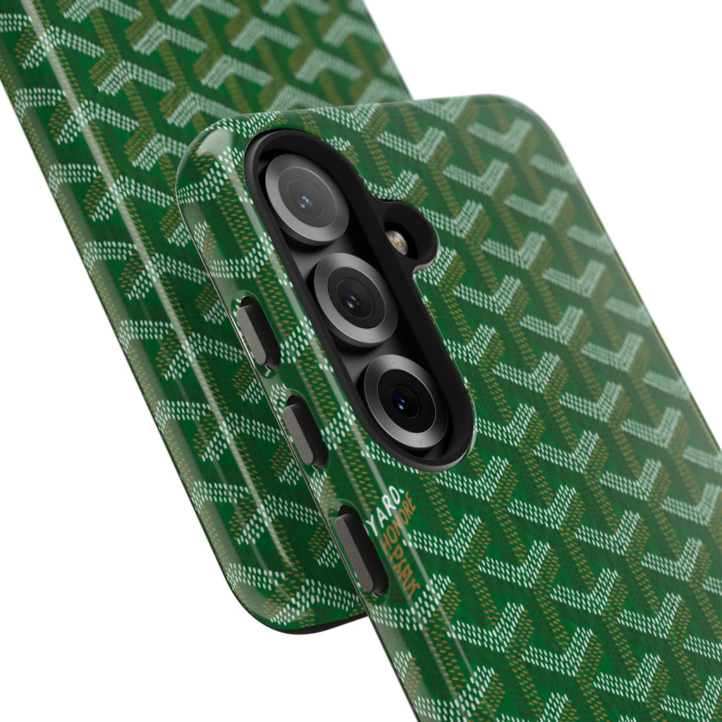 Green Goyard Phone Case