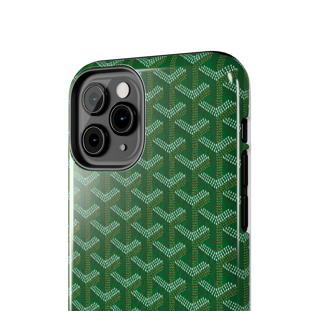 Green Goyard Phone Case