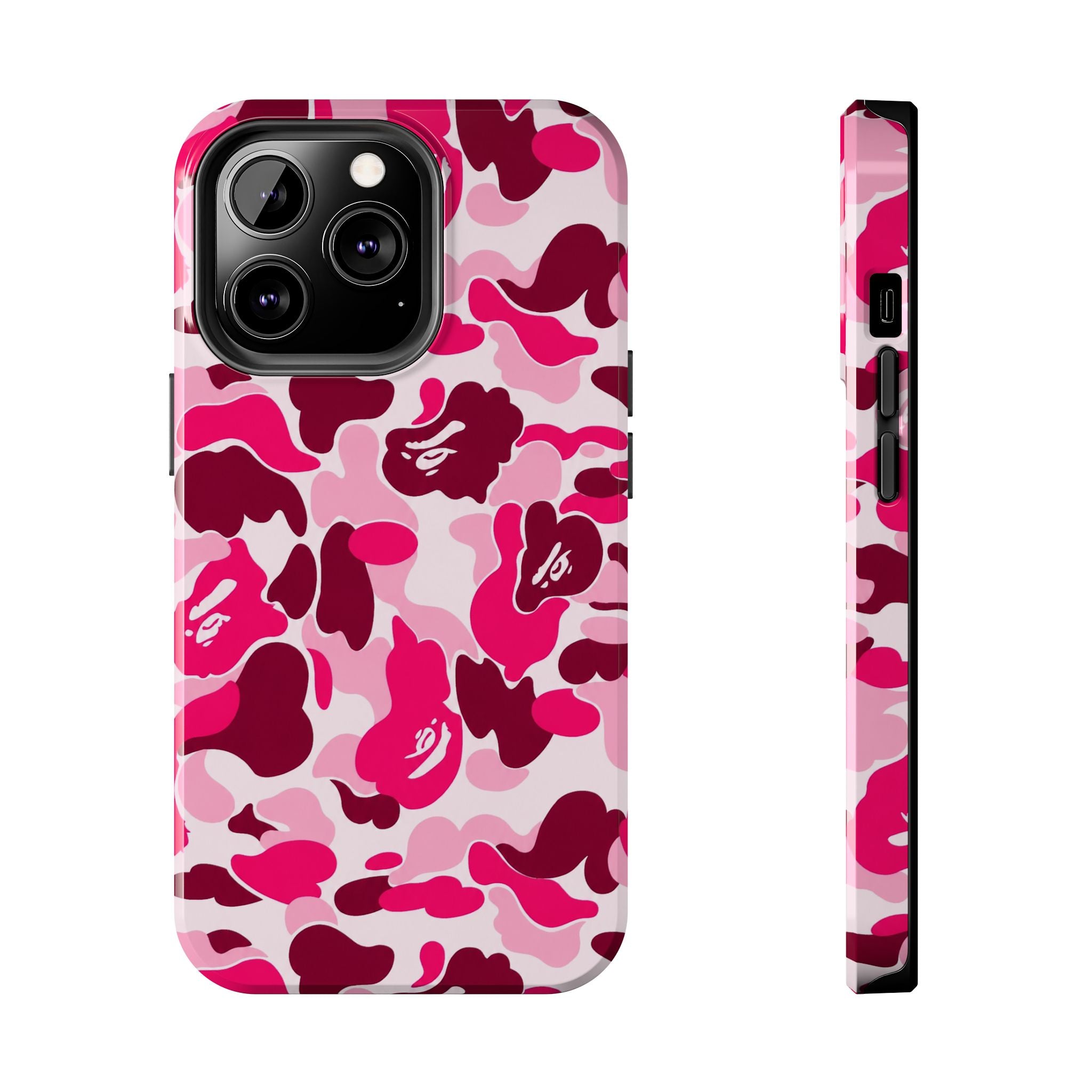 Pink Bape Print Phone Case