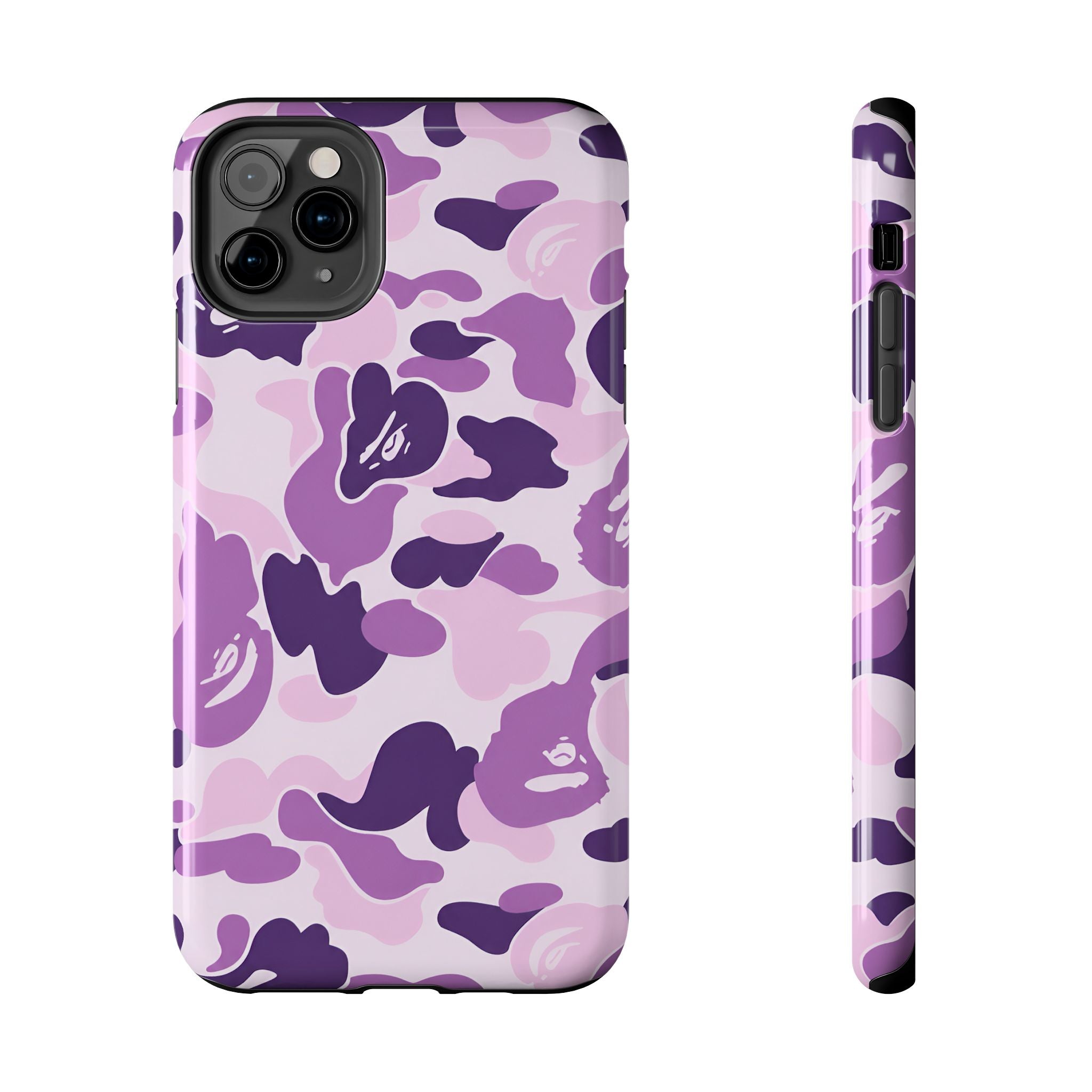 Purple Bape Print Phone Case